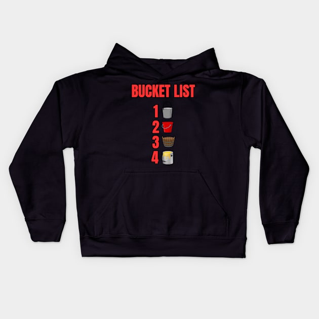 Bucket List Kids Hoodie by Spatski